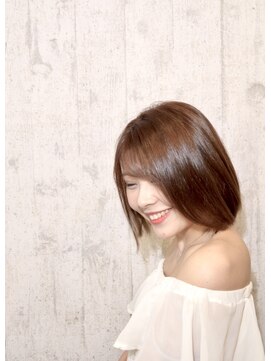 バーニー ヘア ラウンジ(Burny hair lounge) ☆ソフトブルュージュ切りっぱなしボブ☆