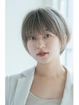 ガーデン タチカワ(garden tachikawa)&nbsp;20代30代大人かわいい耳掛けショート×ハイライトべージュ