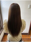 ナチュラルブラウン艶カラー☆美シルエットストレートロング
