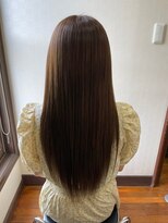 美容室 メザミー MESAMIES ナチュラルブラウン艶カラー☆美シルエットストレートロング
