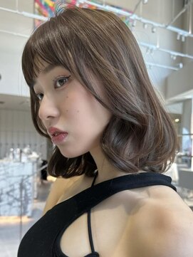 ミンクス 銀座店(MINX) bob グレージュカラーデザインカラーシルキーベージュ