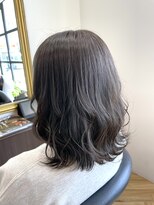 アゲート(agete)&nbsp;ネイビーグレージュ/波巻きボブ