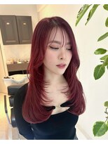 アンダーバーホワイトモデ 河内長野(_WHITE mode)&nbsp;ハイライトカラーミルクティーベージュレイヤーカット