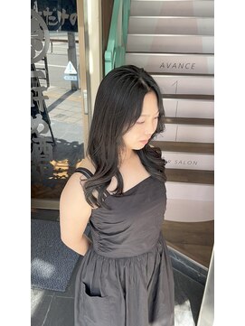 アヴァンス 天王寺店(AVANCE.) 【レイヤースタイル】×【オリーブブラック】