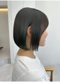 黒髪カタログ/ボブルフ/小顔に見せるヘア/ワンレン