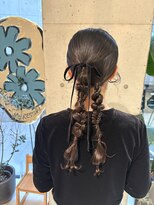ゆるふわタイト編み下ろしイメチェンヘアセット