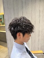 縦落ちツイストスパイラルパーマメンズパーマ波巻きツイスパ