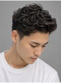 リバースセンターパート/ニュアンスパーマ/ダウンバング/MEN'S