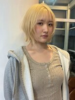 ヴィジョン(VISION)&nbsp;ハイトーンボブ/ブロンドカラー/レイヤーボブ/前髪あり