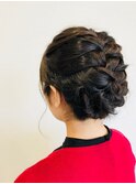 ゆるふわ編み込みアレンジ