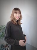 シースルーバング+キレイめくびれヘアー
