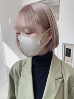 リンドトウキョウ ウメダ(LINDO TOKYO)&nbsp;艶々ペールピンクベージュ/ハイトーン/Wカラー/艶カラー