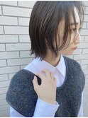 【遠藤】パツっと切りっぱ×透ける暗髪カラー