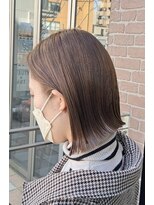 ナンバー ブラオ 名古屋栄(N° blao) ぱっつんボブ ミディアムボブ 伸ばしかけボブ ナチュラル