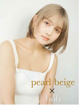タイト(tyto) パールベージュ×レイヤーボブ　【tyto hair&eyelash】