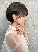 切りっぱなしボブ/ニュアンスパーマ/前髪カット[池袋駅]
