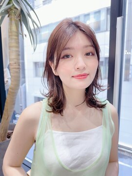 ファンナギンザ(FaNNa ginza) くびレイヤー耳掛け外ハネ/前髪　髪質改善　銀座