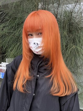 ゼスト 八王子店(ZEST) オレンジカラー/顔まわりレイヤー【佐々木麻衣】