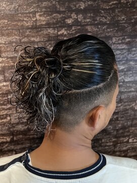 スウェル 七隈四ツ角店(SWELL) マンバン　マガジンパーマ　ポニテ仕上げ