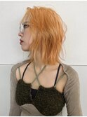 ペールオレンジ×ボブ