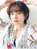 20代30代大人可愛い小顔ショート丸みボブウルフカット