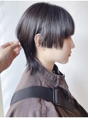 【morio 原宿】前髪ありハンサムショートウルフグレージュ