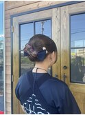 お祭りhair/祭りヘア/シニヨンヘア