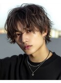 メンズカットスパイラルパーマ波巻きセンターパート40