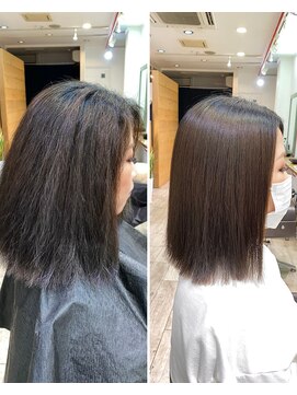 アップ(A+hair) 雨の日でも広がらない。湿気に負けないストレート