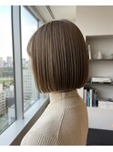 透明感ヘーゼルベージュ×タッセルボブ