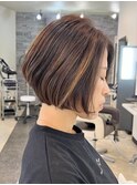 宇都宮ショートボブレイヤーカット顔周りカットハッシュカット