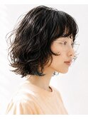 原宿ニュアンススパイラルパーマレイヤーボブ顔周りカット30代