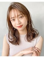 パザパ 寒河江店(pa.za.pa.)&nbsp;韓国風ゆるふわ巻き髪ミディアム/キャメルブラウン/20代30代40代