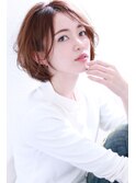 【重山】アシメショートヴェールウェーブブルージュ♪30代40代◎