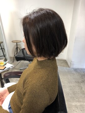 ミラバイグリーン(Mira by green) 【担当JUN】バッサリショートボブxクリームパーマ
