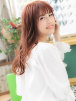 カバーヘア イヴ 戸頭店(COVER HAIR EVE)&nbsp;外国人風フリンジウェーブ×チェリーピンクa戸頭20代30代40代