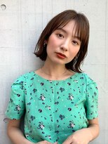 メイクス 表参道(MAKE'S omotesando)&nbsp;大人かわいい 外ハネボブ サイドバング 前髪