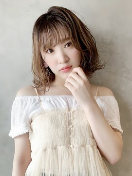 アイティー バイ アルバム 中野店(IT by ALBUM) ガーリーウエーブスタイル_セミウェットウェーブ_7845