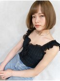 ミルクティーベージュ/内巻きボブ