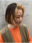 ボブ×フェイスフレーミングカラー