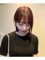 アクアオモテサンドウ(ACQUA omotesando) ♪ボルドーカラー　ワインレッド　ボブ　ぱっつんボブ　赤