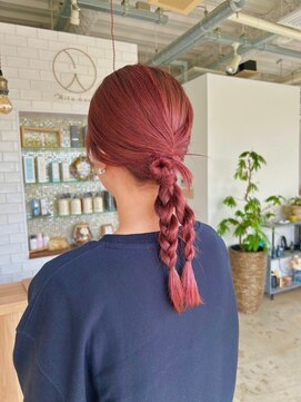 ヒトノワ(Hito.nowa) チェリーピンク×アレンジ仕上げ【津田】