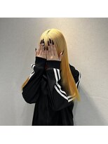 ユーフォリア 渋谷グランデ(Euphoria SHIBUYA GRANDE) カラーエクステインナーカラーばっつん前髪艶感ロング