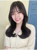韓国ヘア レイヤーカット 顔まわりカット 前髪