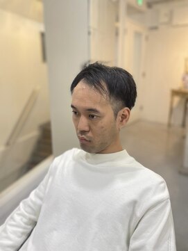 メンズカット バイ ソイクフ(メンズカット by SOY-KUFU) 黒髪刈り上げショートマッシュフェードカット