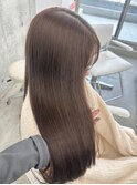 くすみブラウン/ブリーチなしカラー