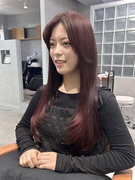 リーシュ(Re:sh) ピンクカラー/ロングレイヤー/レイヤーカット