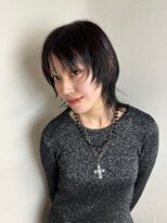 ウルフカット/顔まわりレイヤー/黒髪