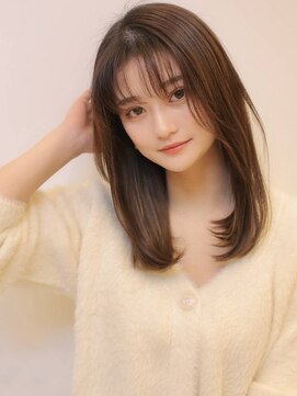 アグ ヘアー ロナ 白石バイパス店(Agu hair lona) 《Agu hair》シースルーバング×大人ナチュストレート