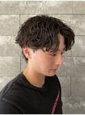 メンズマッシュ波巻きスパイラルパーマメンズパーマ